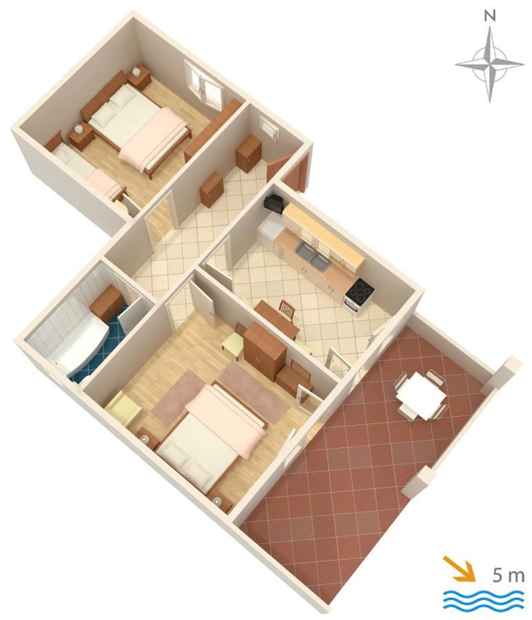 Apartments By The Sea Mandre, Pag - 4093 Колан Екстериор снимка